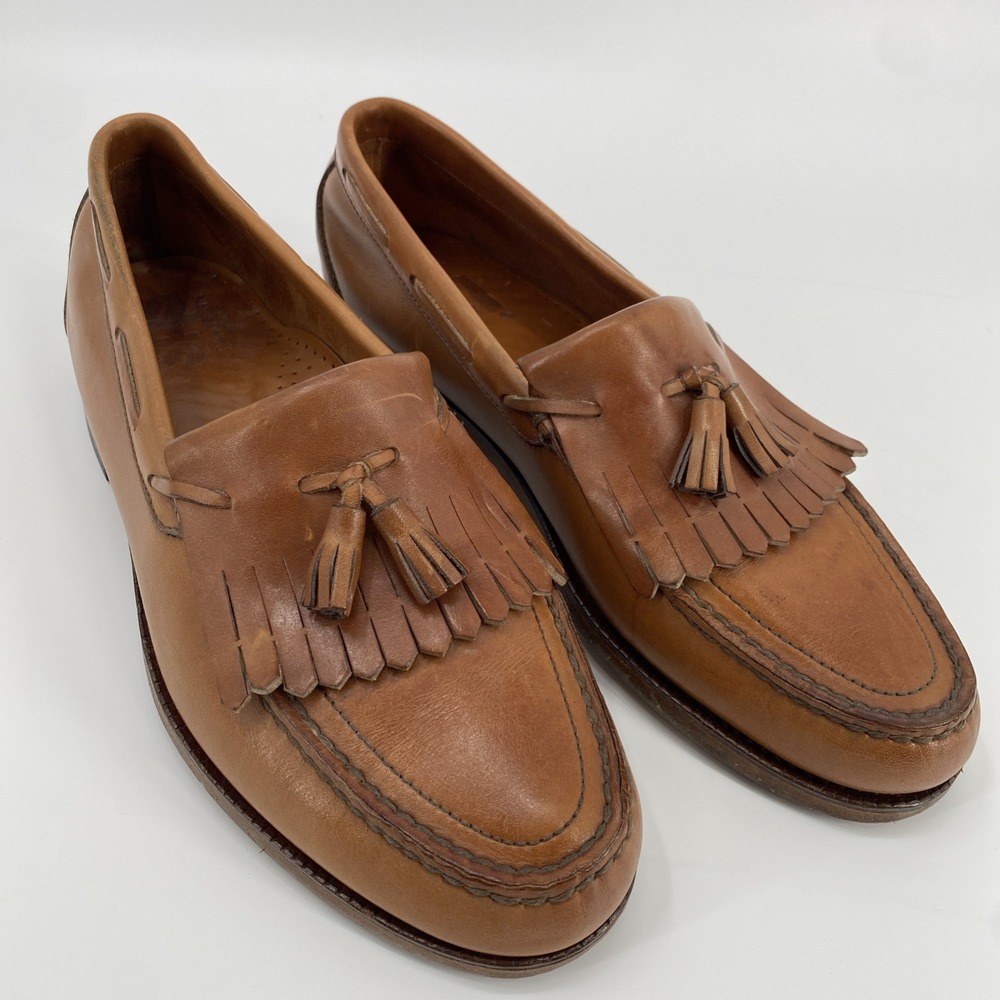 SAS Men's 10M Brown Kiltie Tassel Loafers Genuine Handsewn Loafers Made in USA